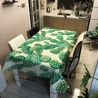 Cactus digitālās drukas galdauts ūdensizturīgs eļļas necaurlaidīgs un karstumizturīgs modes dizaina galda paklājiņš Home Nappe De Table Tapete Nappe