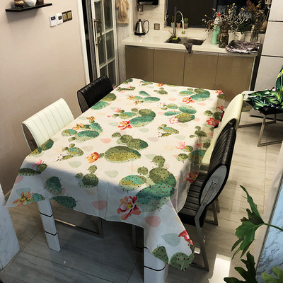 Cactus digitālās drukas galdauts ūdensizturīgs eļļas necaurlaidīgs un karstumizturīgs modes dizaina galda paklājiņš Home Nappe De Table Tapete Nappe