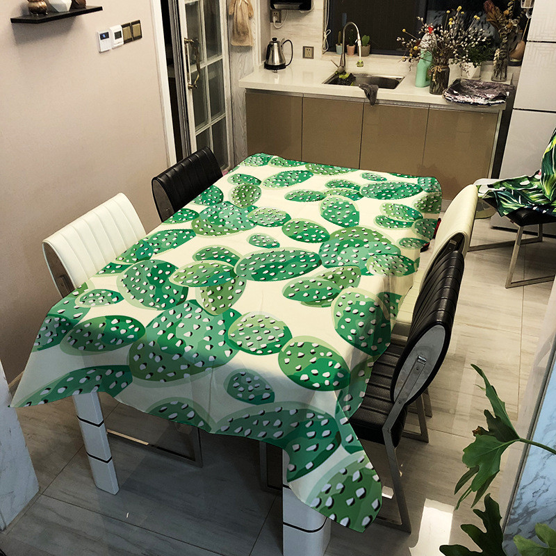Cactus digitālās drukas galdauts ūdensizturīgs eļļas necaurlaidīgs un karstumizturīgs modes dizaina galda paklājiņš Home Nappe De Table Tapete Nappe