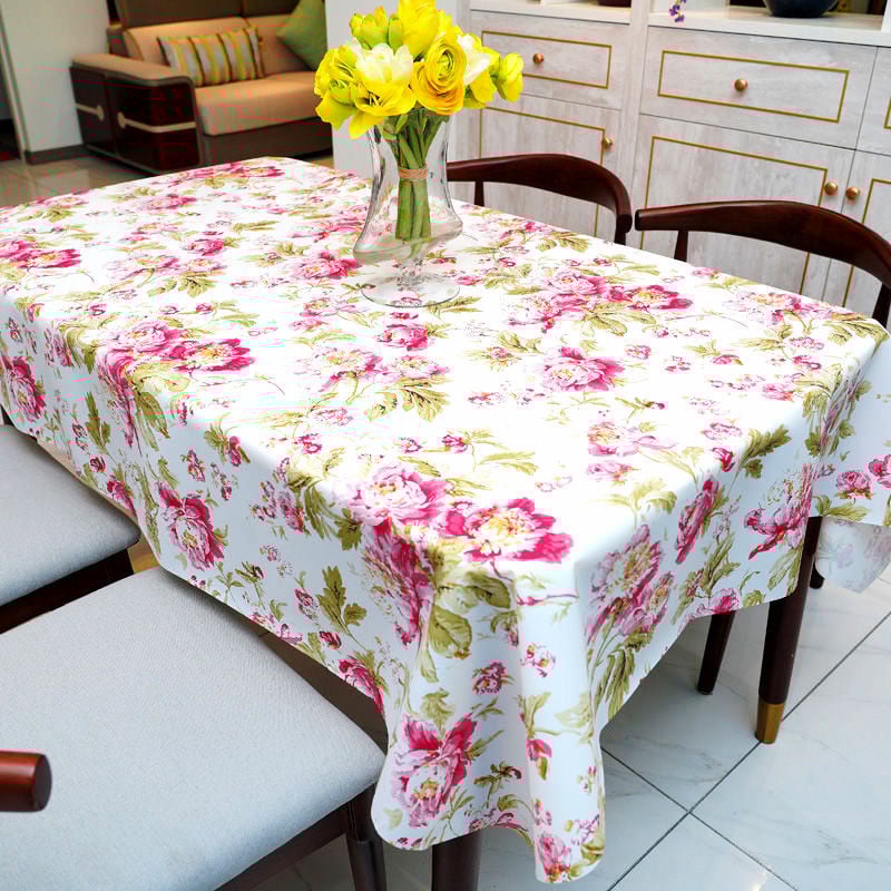 Virágmintás Vízálló terítő Négyszögletű asztalterítő Étkezőterítő Étterem Dohányzóasztal Szőnyeg Nappali kandalló