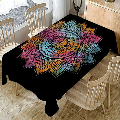 Meža ainavu apdruka Taisnstūrveida galdauts galda kāzu dekorēšanai Ūdensnecaurlaidīgs pret traipu ēdamistaba kafijas nappe de galds