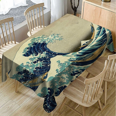 Meža ainavu apdruka Taisnstūrveida galdauts galda kāzu dekorēšanai Ūdensnecaurlaidīgs pret traipu ēdamistaba kafijas nappe de galds