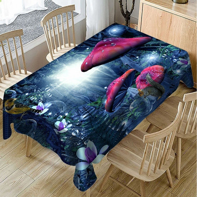 Meža ainavu apdruka Taisnstūrveida galdauts galda kāzu dekorēšanai Ūdensnecaurlaidīgs pret traipu ēdamistaba kafijas nappe de galds