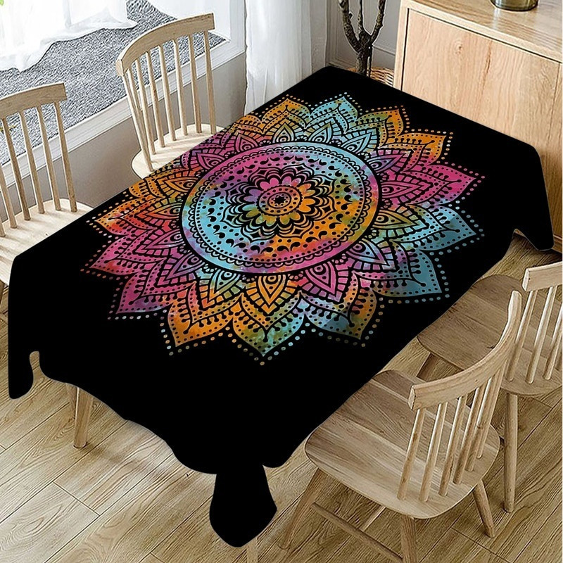 Meža ainavu apdruka Taisnstūrveida galdauts galda kāzu dekorēšanai Ūdensnecaurlaidīgs pret traipu ēdamistaba kafijas nappe de galds