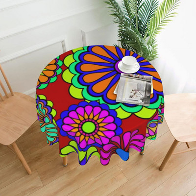 Miera ziedu jauda galdauts Dārza kvadrātveida apdrukāts galda pārklājs ballīte vairumtirdzniecība aizsardzība poliestera galdauts mājas dekorēšana