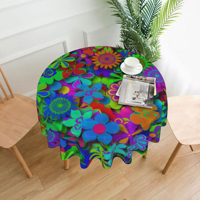 Miera ziedu jauda galdauts Dārza kvadrātveida apdrukāts galda pārklājs ballīte vairumtirdzniecība aizsardzība poliestera galdauts mājas dekorēšana