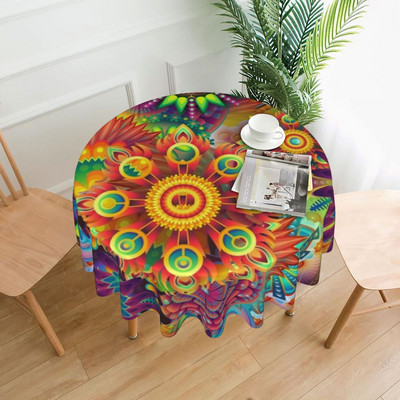 Miera ziedu jauda galdauts Dārza kvadrātveida apdrukāts galda pārklājs ballīte vairumtirdzniecība aizsardzība poliestera galdauts mājas dekorēšana