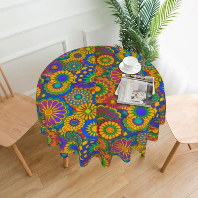 Miera ziedu jauda galdauts Dārza kvadrātveida apdrukāts galda pārklājs ballīte vairumtirdzniecība aizsardzība poliestera galdauts mājas dekorēšana