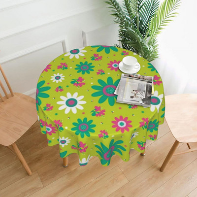 Miera ziedu jauda galdauts Dārza kvadrātveida apdrukāts galda pārklājs ballīte vairumtirdzniecība aizsardzība poliestera galdauts mājas dekorēšana