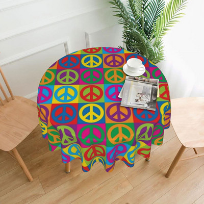 Miera ziedu jauda galdauts Dārza kvadrātveida apdrukāts galda pārklājs ballīte vairumtirdzniecība aizsardzība poliestera galdauts mājas dekorēšana