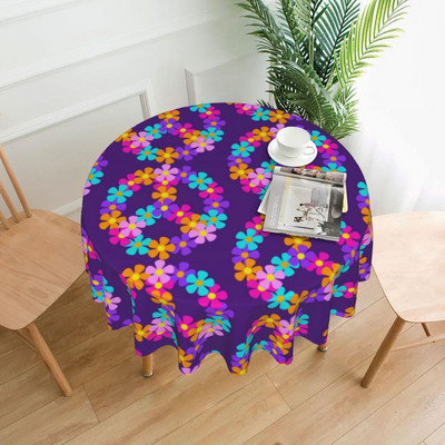 Miera ziedu jauda galdauts Dārza kvadrātveida apdrukāts galda pārklājs ballīte vairumtirdzniecība aizsardzība poliestera galdauts mājas dekorēšana