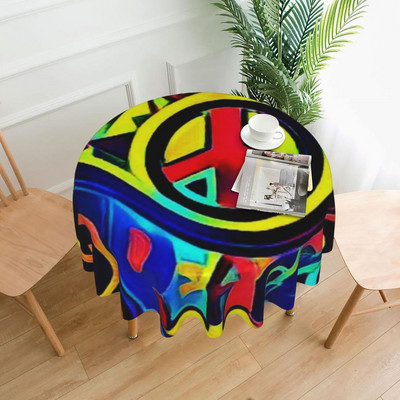 Miera ziedu jauda galdauts Dārza kvadrātveida apdrukāts galda pārklājs ballīte vairumtirdzniecība aizsardzība poliestera galdauts mājas dekorēšana