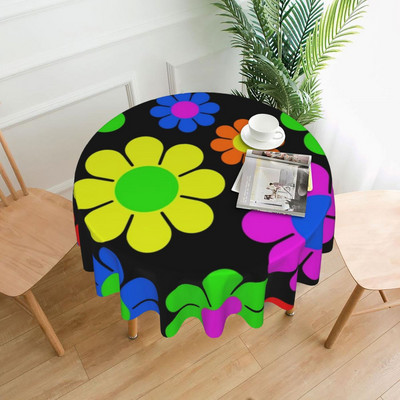 Miera ziedu jauda galdauts Dārza kvadrātveida apdrukāts galda pārklājs ballīte vairumtirdzniecība aizsardzība poliestera galdauts mājas dekorēšana