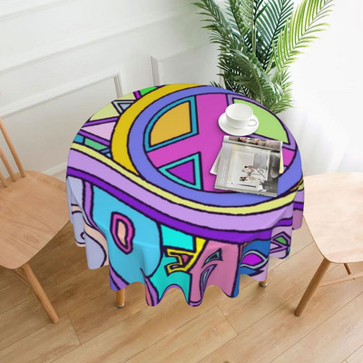 Miera ziedu jauda galdauts Dārza kvadrātveida apdrukāts galda pārklājs ballīte vairumtirdzniecība aizsardzība poliestera galdauts mājas dekorēšana