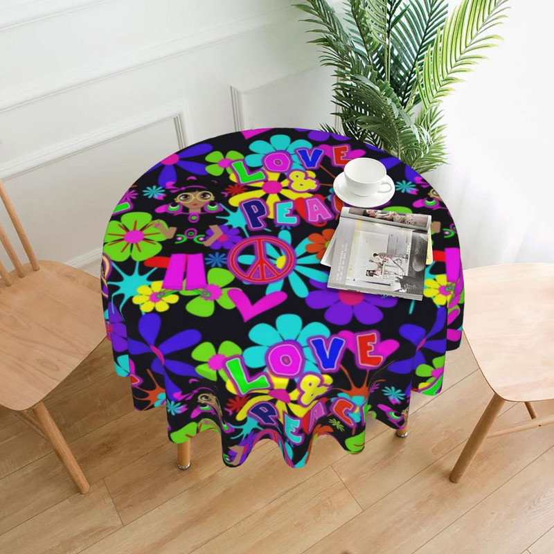 Miera ziedu jauda galdauts Dārza kvadrātveida apdrukāts galda pārklājs ballīte vairumtirdzniecība aizsardzība poliestera galdauts mājas dekorēšana