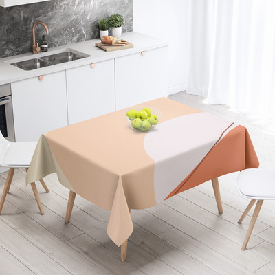 Mūsdienīga minimālisma stila ūdensnecaurlaidīgs galdauts Abstrakts galda pārklājs Mājas virtuves apdare Prettraipu ēdamgalds Nappe De Table