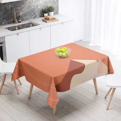 Mūsdienīga minimālisma stila ūdensnecaurlaidīgs galdauts Abstrakts galda pārklājs Mājas virtuves apdare Prettraipu ēdamgalds Nappe De Table
