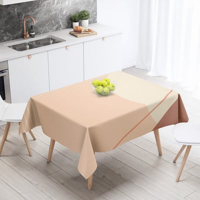 Mūsdienīga minimālisma stila ūdensnecaurlaidīgs galdauts Abstrakts galda pārklājs Mājas virtuves apdare Prettraipu ēdamgalds Nappe De Table