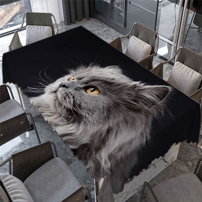 Dzīvnieki Kaķi Mājdzīvnieki Tīģeris Lauva Suns Zirgs Ūdensnecaurlaidīgs Poliestera Taisnstūrveida galdauti Kāzu Galda pārklājs Āra Piknika Paklājiņš