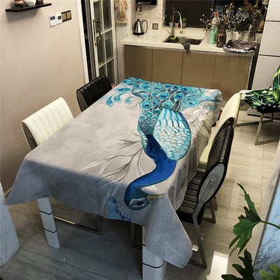 Dzīvnieki Kaķi Mājdzīvnieki Tīģeris Lauva Suns Zirgs Ūdensnecaurlaidīgs Poliestera Taisnstūrveida galdauti Kāzu Galda pārklājs Āra Piknika Paklājiņš