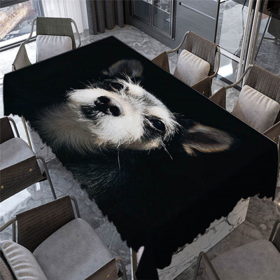 Dzīvnieki Kaķi Mājdzīvnieki Tīģeris Lauva Suns Zirgs Ūdensnecaurlaidīgs Poliestera Taisnstūrveida galdauti Kāzu Galda pārklājs Āra Piknika Paklājiņš