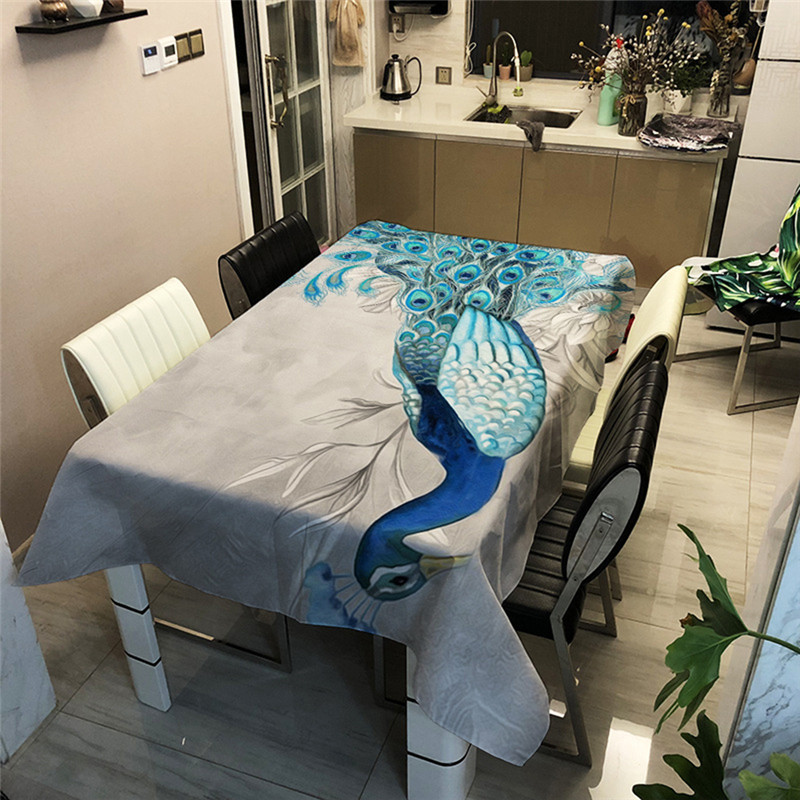 Dzīvnieki Kaķi Mājdzīvnieki Tīģeris Lauva Suns Zirgs Ūdensnecaurlaidīgs Poliestera Taisnstūrveida galdauti Kāzu Galda pārklājs Āra Piknika Paklājiņš