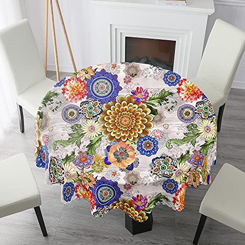 Tavasszal gazdag virágok vízálló terítő étkezőasztal, foltálló, letörölhető asztalhuzat Nappe De Table party dekoráció