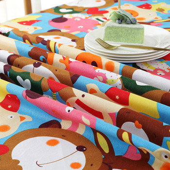 Полиестерна кърпа анимационна покривка за деца Детска покривка за маса Плат Покривало за маса за хранене Домашен декор Животни Водоустойчиви мантели