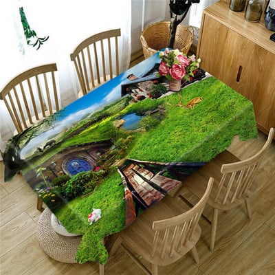 Paplūdimio pajūrio staltiesė Poliesterio spauda vandeniui atspari alyvai atspari namų stačiakampė vakarėlio stalo danga Staltiesė lauko iškylai