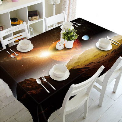 Paplūdimio pajūrio staltiesė Poliesterio spauda vandeniui atspari alyvai atspari namų stačiakampė vakarėlio stalo danga Staltiesė lauko iškylai