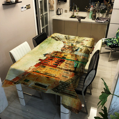 Paplūdimio pajūrio staltiesė Poliesterio spauda vandeniui atspari alyvai atspari namų stačiakampė vakarėlio stalo danga Staltiesė lauko iškylai