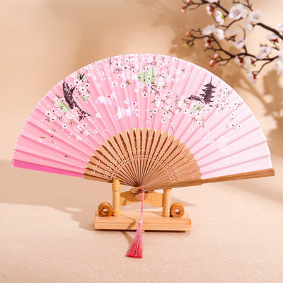 Antikvariāts saliekams bambusa roku ventilators Hanfu saliekamais ventilators studentu deju priekšnesums dāvanu ventilators antīks japāņu vēdekļu grebšanas kāzu ventilators