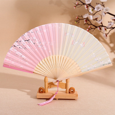 Antikvariāts saliekams bambusa roku ventilators Hanfu saliekamais ventilators studentu deju priekšnesums dāvanu ventilators antīks japāņu vēdekļu grebšanas kāzu ventilators
