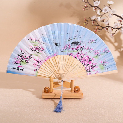 Antikvariāts saliekams bambusa roku ventilators Hanfu saliekamais ventilators studentu deju priekšnesums dāvanu ventilators antīks japāņu vēdekļu grebšanas kāzu ventilators