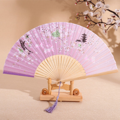 Antikvariāts saliekams bambusa roku ventilators Hanfu saliekamais ventilators studentu deju priekšnesums dāvanu ventilators antīks japāņu vēdekļu grebšanas kāzu ventilators