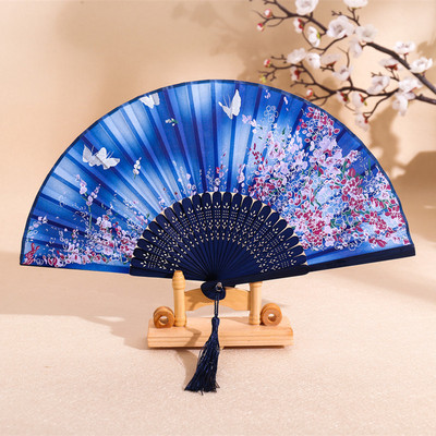 Antikvariāts saliekams bambusa roku ventilators Hanfu saliekamais ventilators studentu deju priekšnesums dāvanu ventilators antīks japāņu vēdekļu grebšanas kāzu ventilators