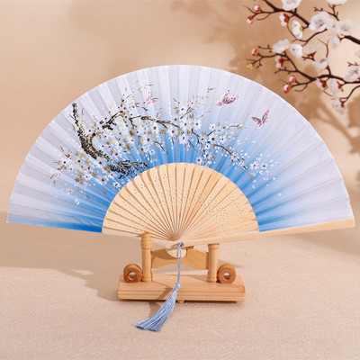 Antikvariāts saliekams bambusa roku ventilators Hanfu saliekamais ventilators studentu deju priekšnesums dāvanu ventilators antīks japāņu vēdekļu grebšanas kāzu ventilators
