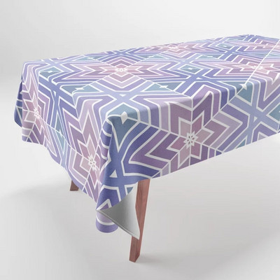 Fantastisks raksts pēc raksta Krāsains apdrukāts galdauts mājas dekors Taisnstūrveida ballītes kāzu dekors Galdauts Nappe De Table