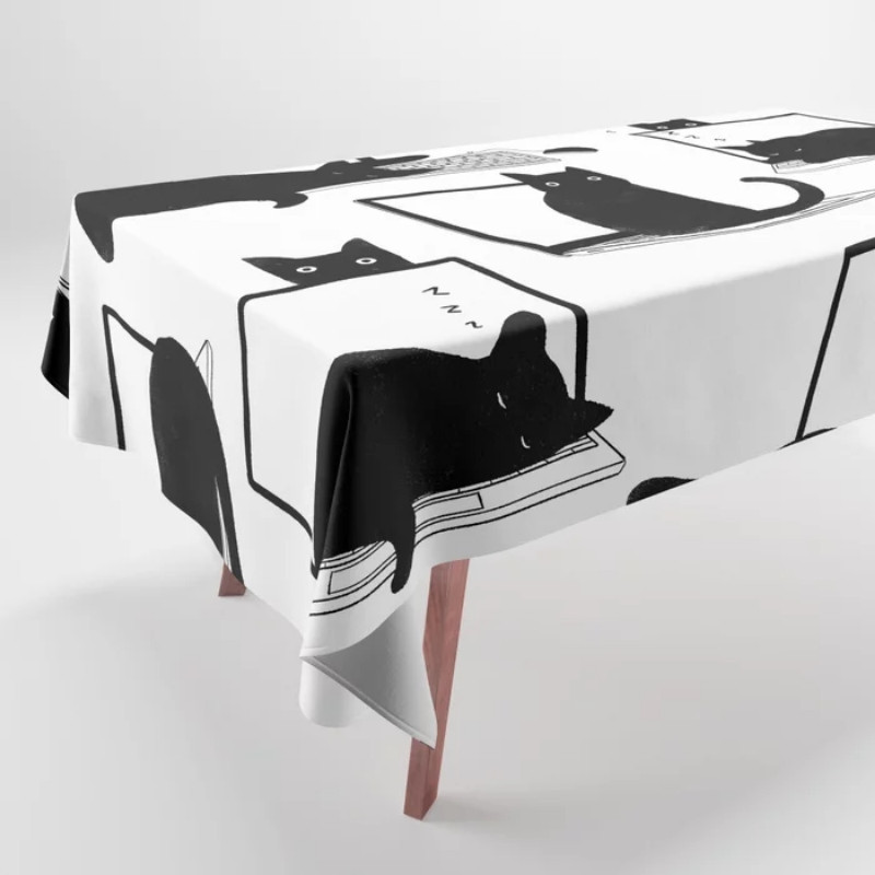 Fantastisks raksts pēc raksta Krāsains apdrukāts galdauts mājas dekors Taisnstūrveida ballītes kāzu dekors Galdauts Nappe De Table