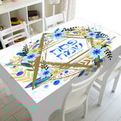 Priecīgus Pasā ūdensizturīgs galdauts dzimšanas dienas kāzu ballītes dekors Taisnstūra galdauts virtuves galds Covor dekorācijas galda paklājiņš