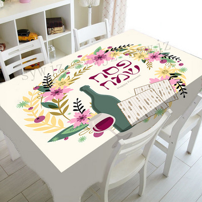 Priecīgus Pasā ūdensizturīgs galdauts dzimšanas dienas kāzu ballītes dekors Taisnstūra galdauts virtuves galds Covor dekorācijas galda paklājiņš