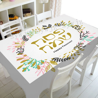 Priecīgus Pasā ūdensizturīgs galdauts dzimšanas dienas kāzu ballītes dekors Taisnstūra galdauts virtuves galds Covor dekorācijas galda paklājiņš