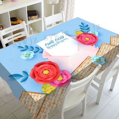 Priecīgus Pasā ūdensizturīgs galdauts dzimšanas dienas kāzu ballītes dekors Taisnstūra galdauts virtuves galds Covor dekorācijas galda paklājiņš