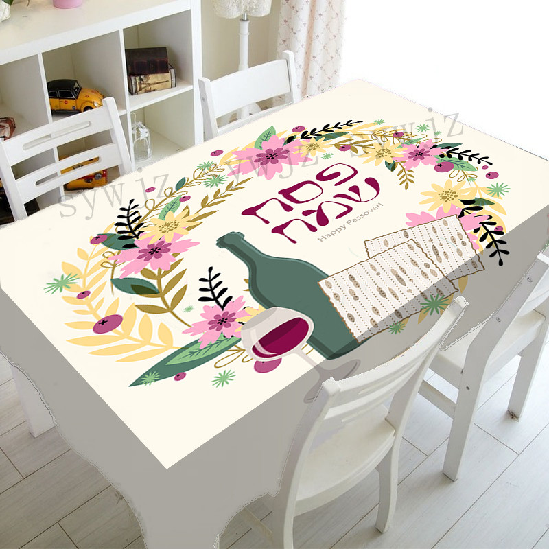 Priecīgus Pasā ūdensizturīgs galdauts dzimšanas dienas kāzu ballītes dekors Taisnstūra galdauts virtuves galds Covor dekorācijas galda paklājiņš