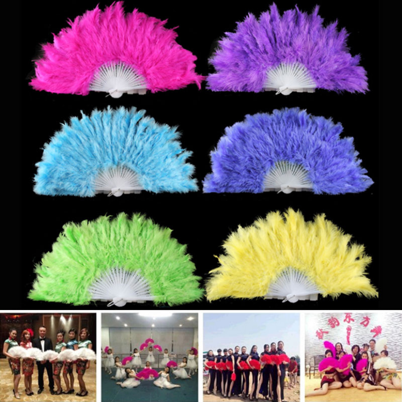 Baltas rokas vēdekļi, salocīti spalvu vēdekli, roku darbs