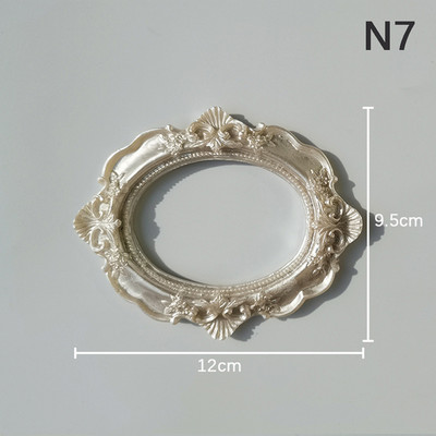 Ins Golden Retro mazs foto rāmis Foto rekvizīti Rāmis Rotājumi Mājas dekorēšana Foto rekvizīti Nagu kosmētika Fotografēšanas dekorēšana