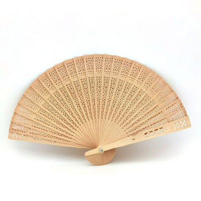 Sklopiva uniseks putna prijenosna drvena ručna sklopiva lepeza od bambusa s printom cvijeta