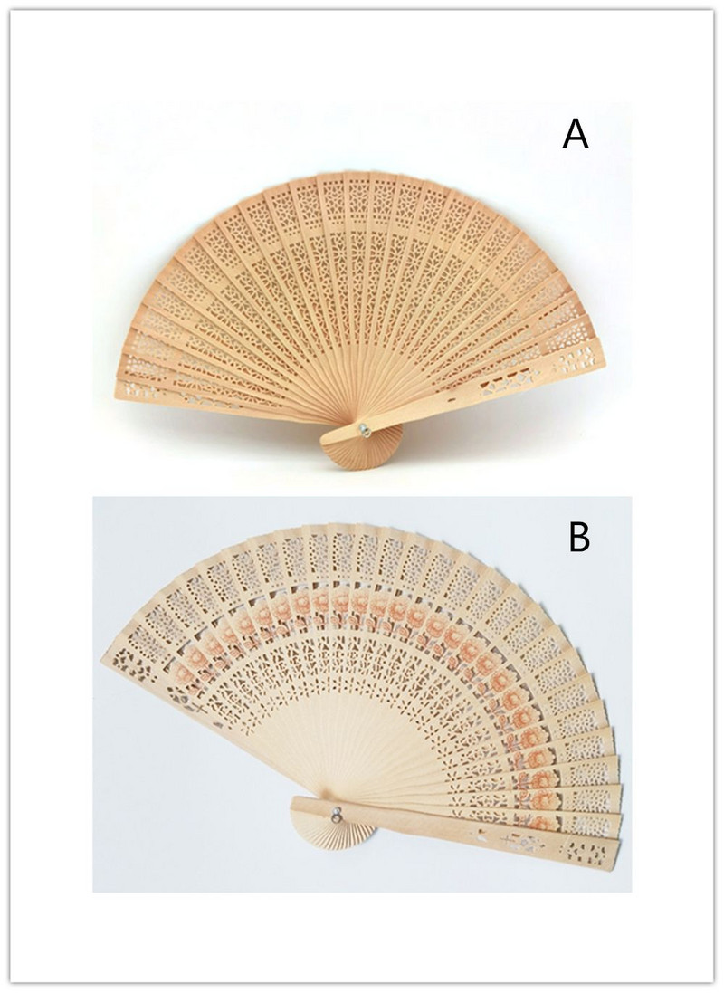 Sklopiva uniseks putna prijenosna drvena ručna sklopiva lepeza od bambusa s printom cvijeta