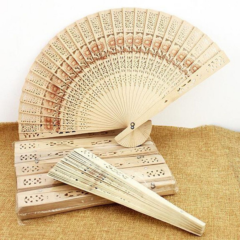 Sklopiva uniseks putna prijenosna drvena ručna sklopiva lepeza od bambusa s printom cvijeta