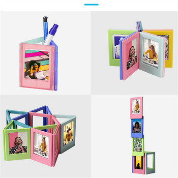 3-инчови магнитни рамки за картини Фотомагнити Цветна фоторамка за семейни спомени Магнит за хладилник Детски строителни блокове